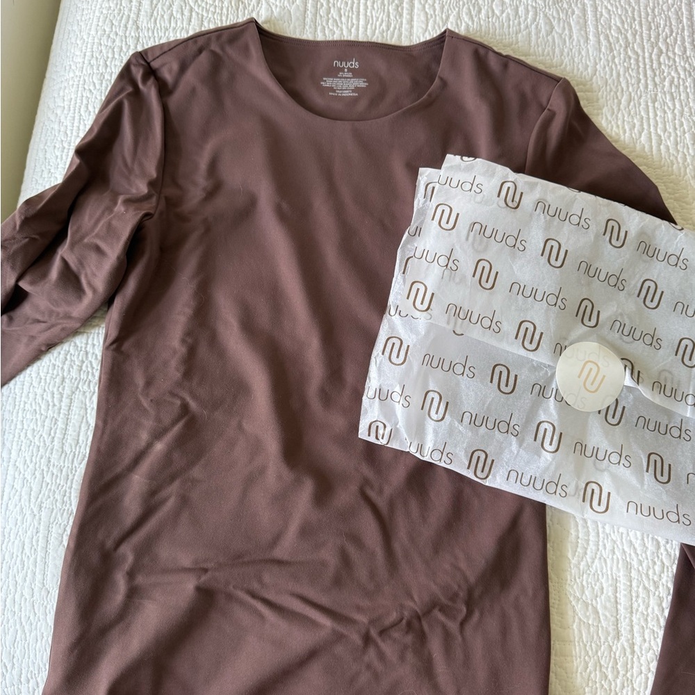 Nuuds Long Sleeve shirt in coffee